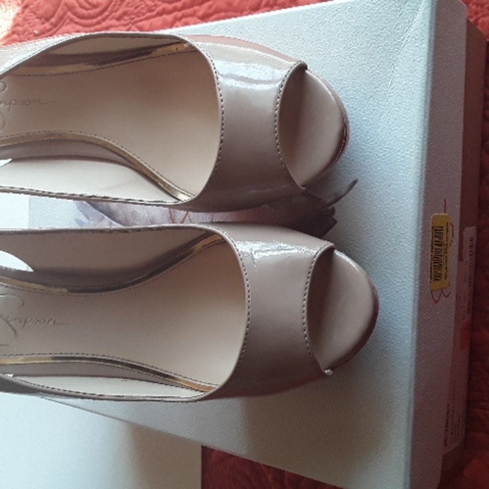 Jessica Simpson Platform Nude Heel